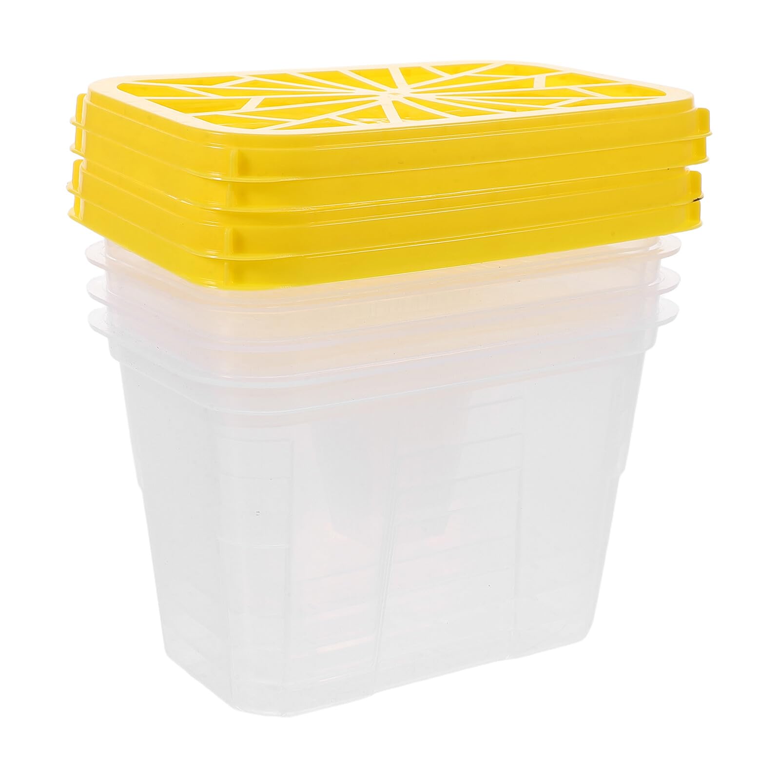 Caja Vacía Absorbente de Humedad 4 Piezas Plástico Amarillo