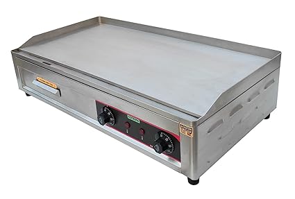 ADORMA GP28x15 3600W Stainless Steel Griddle Plate with Automatic temperature control upto 300 ?C heavy duty commercial purpose with 1 Year Warranty?