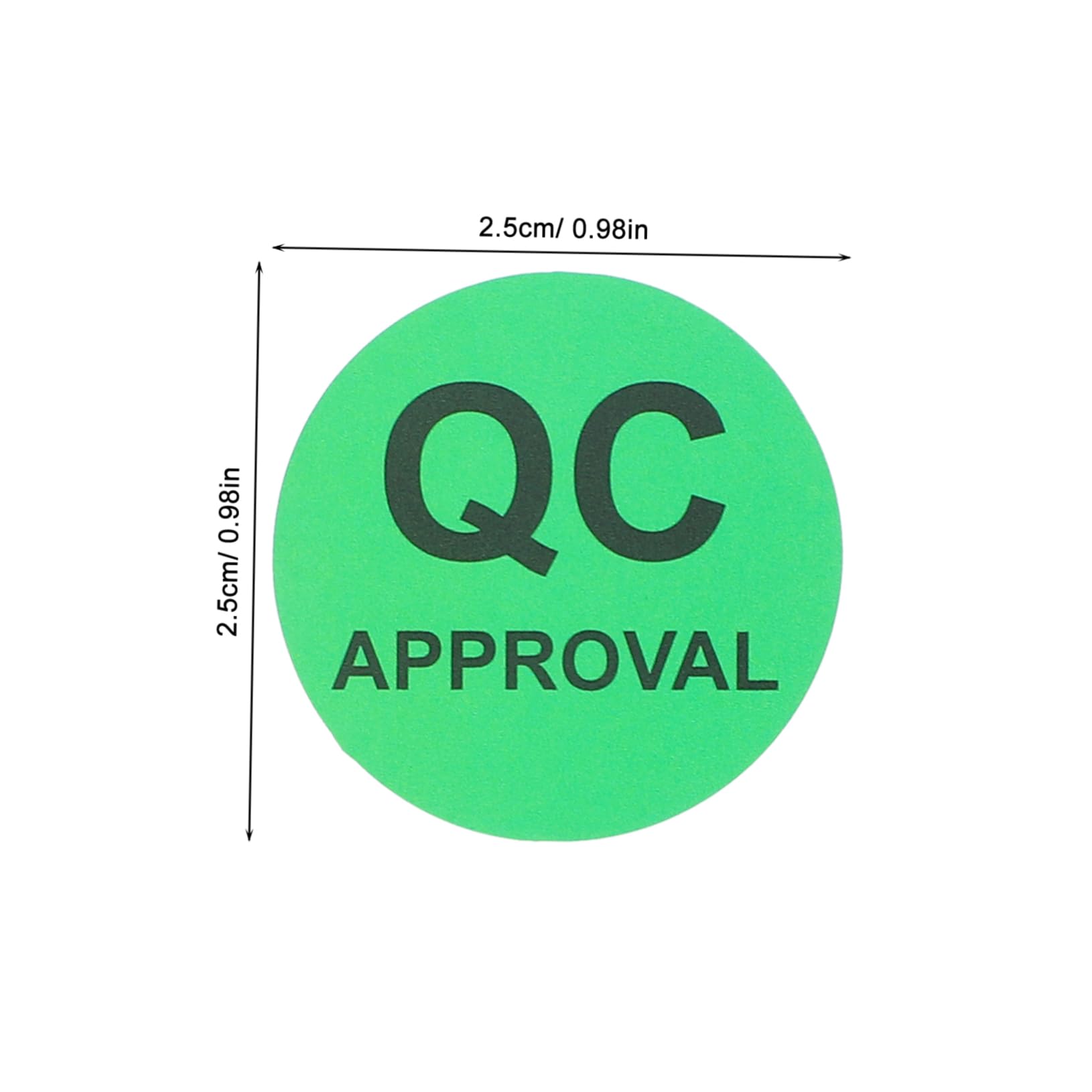 KICHOUSE 1Roll Inspection Round Adhesive Labels with Black Text for Product Inspection Easy to Apply Control Stickers for Inventory Management and Warehouse Supplies