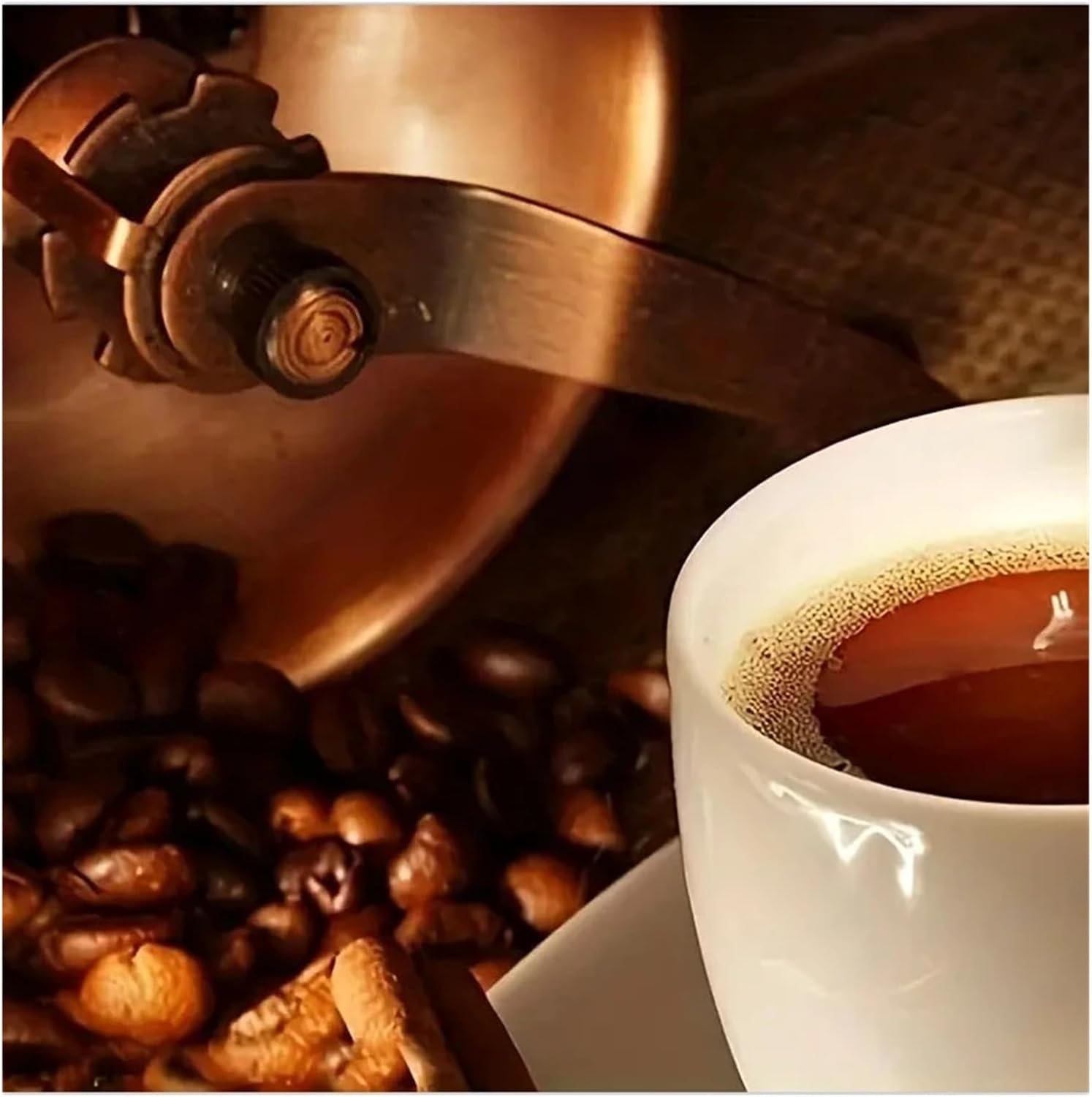 1PCS Manual Coffee Grinder Burr Hand Crank Coffee Grinders Wooden Hand Coffee Grinder Classic Coffee