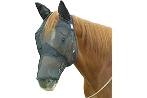 Cashel Quiet Ride Horse Fly Mask with Long Nose and Ears