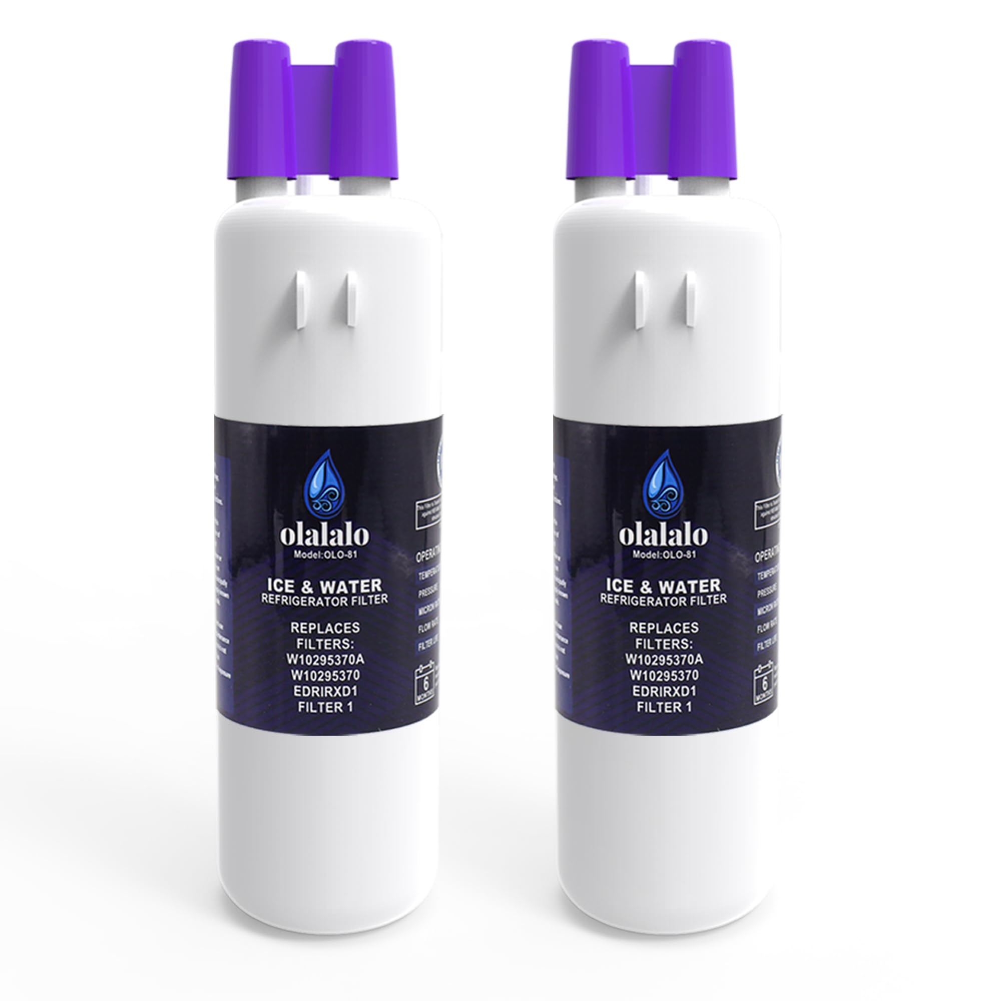 For W10295370A Water Filter Replacement Goods Accessories, Compatible With EDR1RXD1, Filter 1, W10295370, 46-9930,46-9081, P8RFWB2L, P8WB2L, P4RFWB, P5WB2L (Pack of 2)