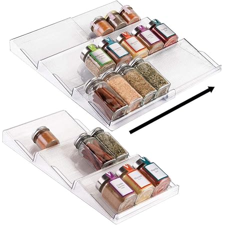 Étagère À Épices Pour Tiroirs, Extensible De 30Cm À 60Cm Rangement Epices Cuisine Tiroir Étagère À Épices Pour Tiroirs, Extensible De 30Cm À 60Cm Rangement Epices Cuisine Tiroir