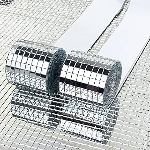 WDragon Azulejos de Mosaico de Espejo Cuadrado Autoadhesivos Cover