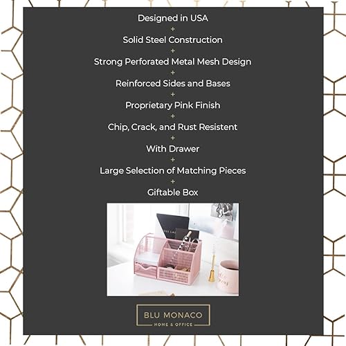 Miniatura 9 de Blu Monaco - Organizador de escritorio, pequeño, con cajón