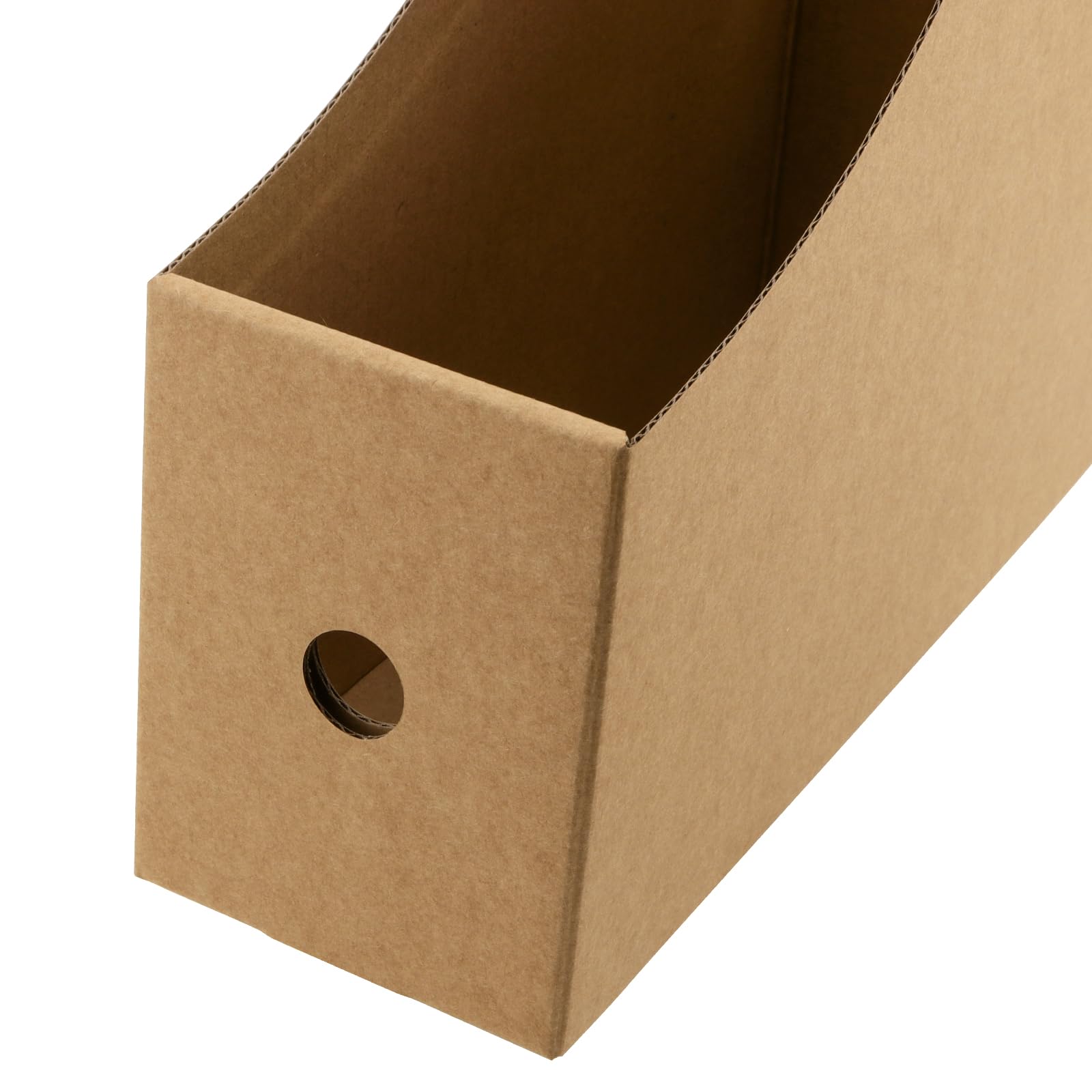 20 Stück Braun Zeitschriftensammler aus Kraftpapier, 26 x 9x 27 cm Schreibtisch Stehsammler Pappe Zeitschriftenhalter A4 Aktenhalter mit Etiketten für Bürobedarf, Datei Ordner
