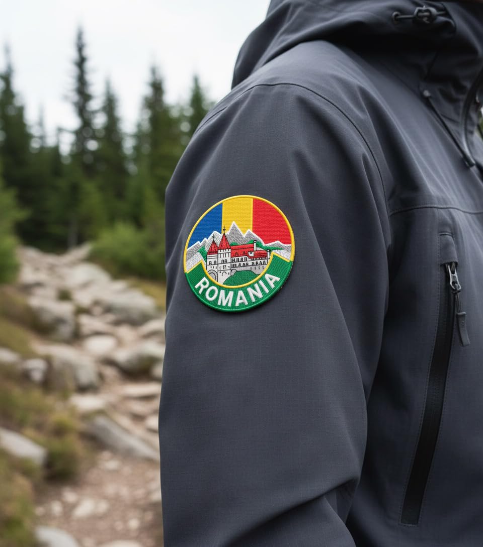 Toppa Ricamata Bandiera Della Romania - Termoadesiva O