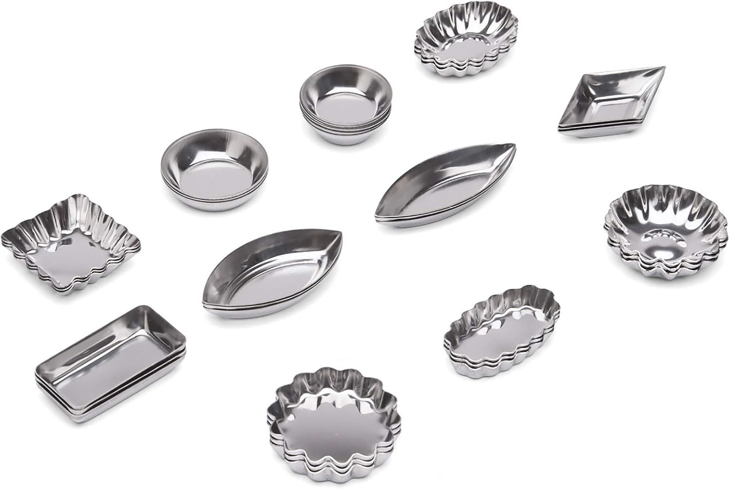 Fox Run 3620 Mini Tartlet Set, Tin Plated Steel, 36-Piece