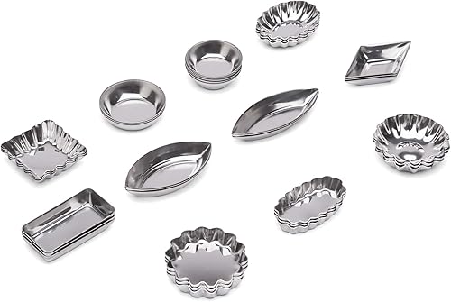 Miniatura 4 de Fox Run 3620 - Juego de moldes miniatura para hacer tartaletas, 36 piezas, acero chapado en estaño