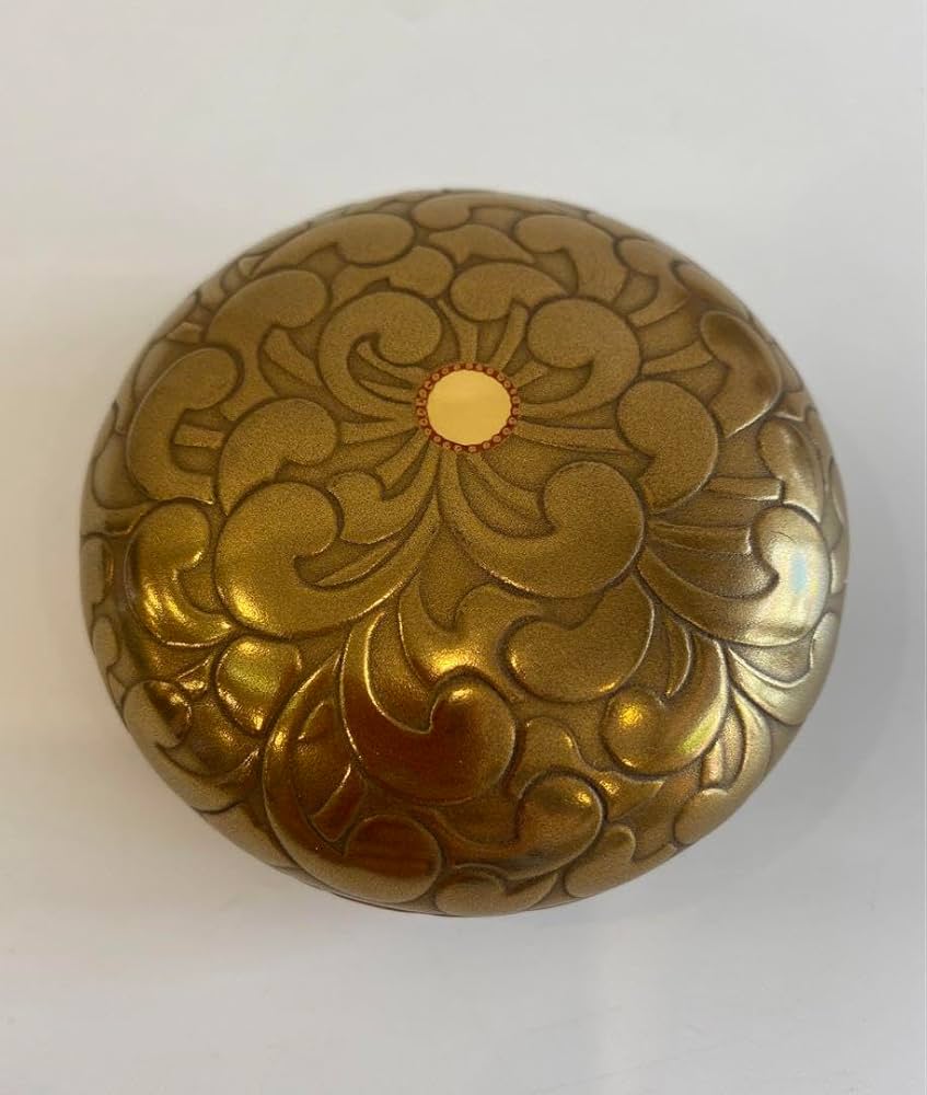 菊蒔絵丸香合 西條一斎作 茶道具 菊蒔絵丸香合西條一斎作茶道具