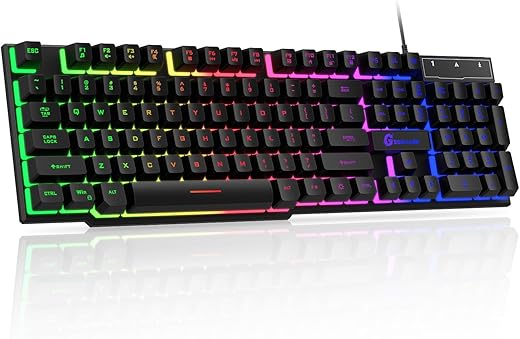 GEODMAER GM104 LED Backlit Wired Gaming Keyboard