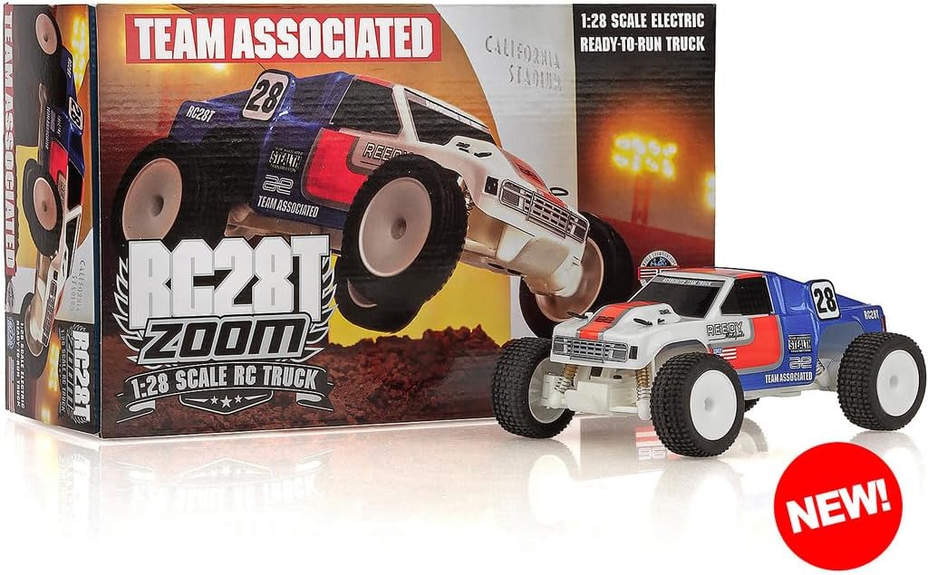 Team Associated 20167 RC28T Zoom RTR Mini Electric Off-Road RC Truck 2.4GHz Ready to Run with USB-C Charging