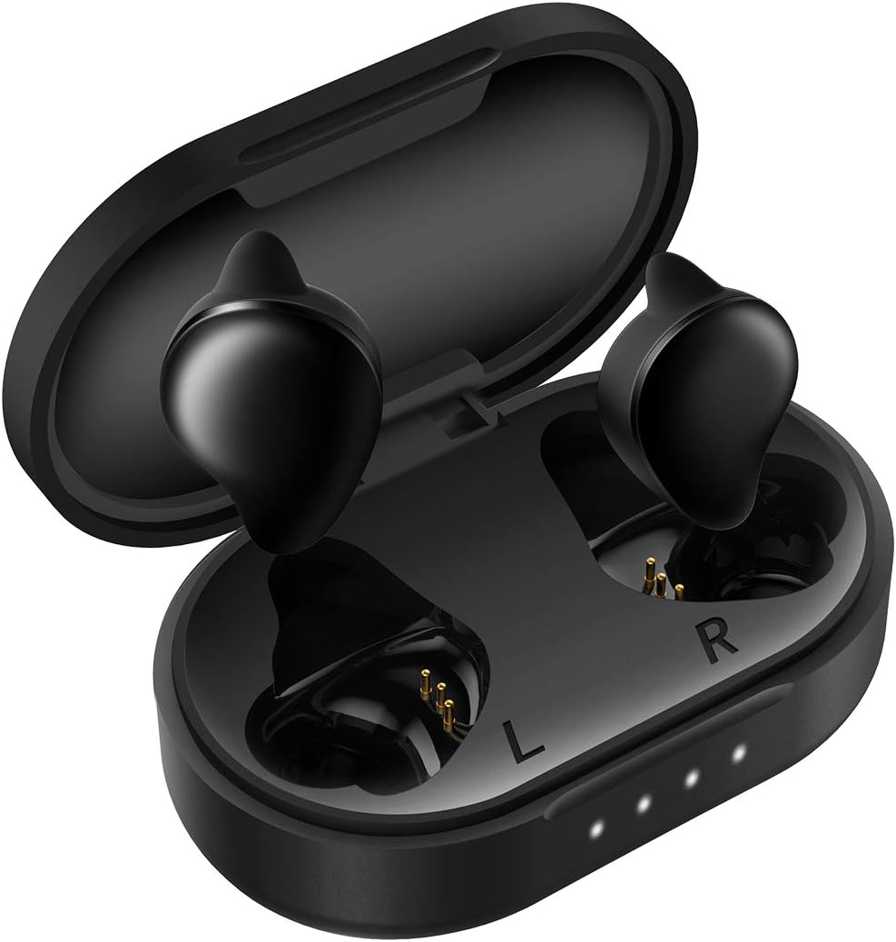 True Wireless Earbuds, Veetop iMelody TWS Bluetooth 5.0 In-ear Earphones Auto Pairing Wireless Headphones Hi-Fi Deep Bass Sound for Running Sports, 400mAH Charging Case, 20 Hours Play Time