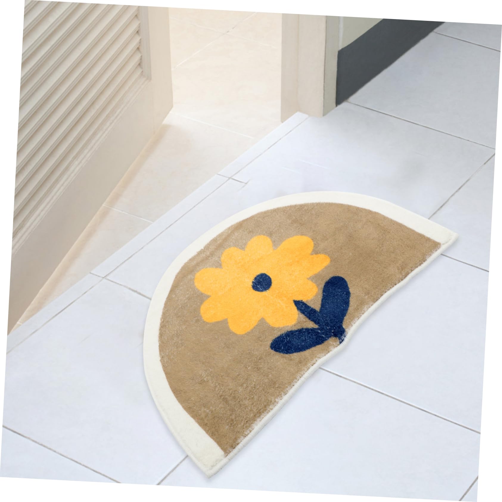 Tappeto Antiscivolo Semicircolare Assorbente e Lavabile Per Ed Decorativo Per