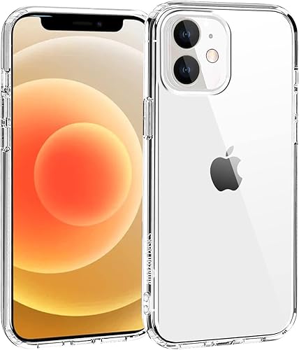 Tienda Basics Funda protectora a prueba de golpes para iPhone 12 mini, transparente