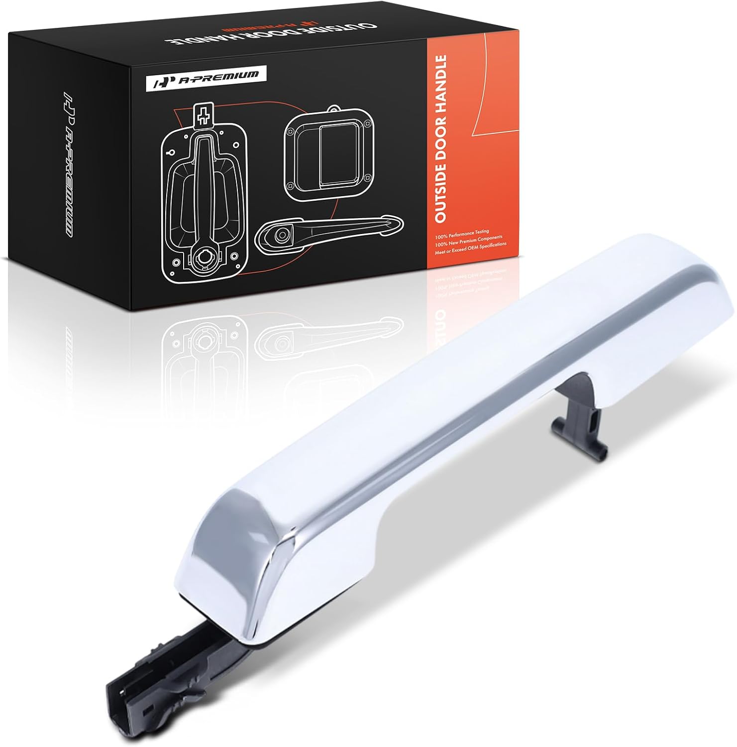 A-Premium Front Right Rear Right Rear Left Exterior Door Handle Compatible with Ford F-150 F150 2021-2025, F-250/F-350 Super Duty 2023-2024, Chrome