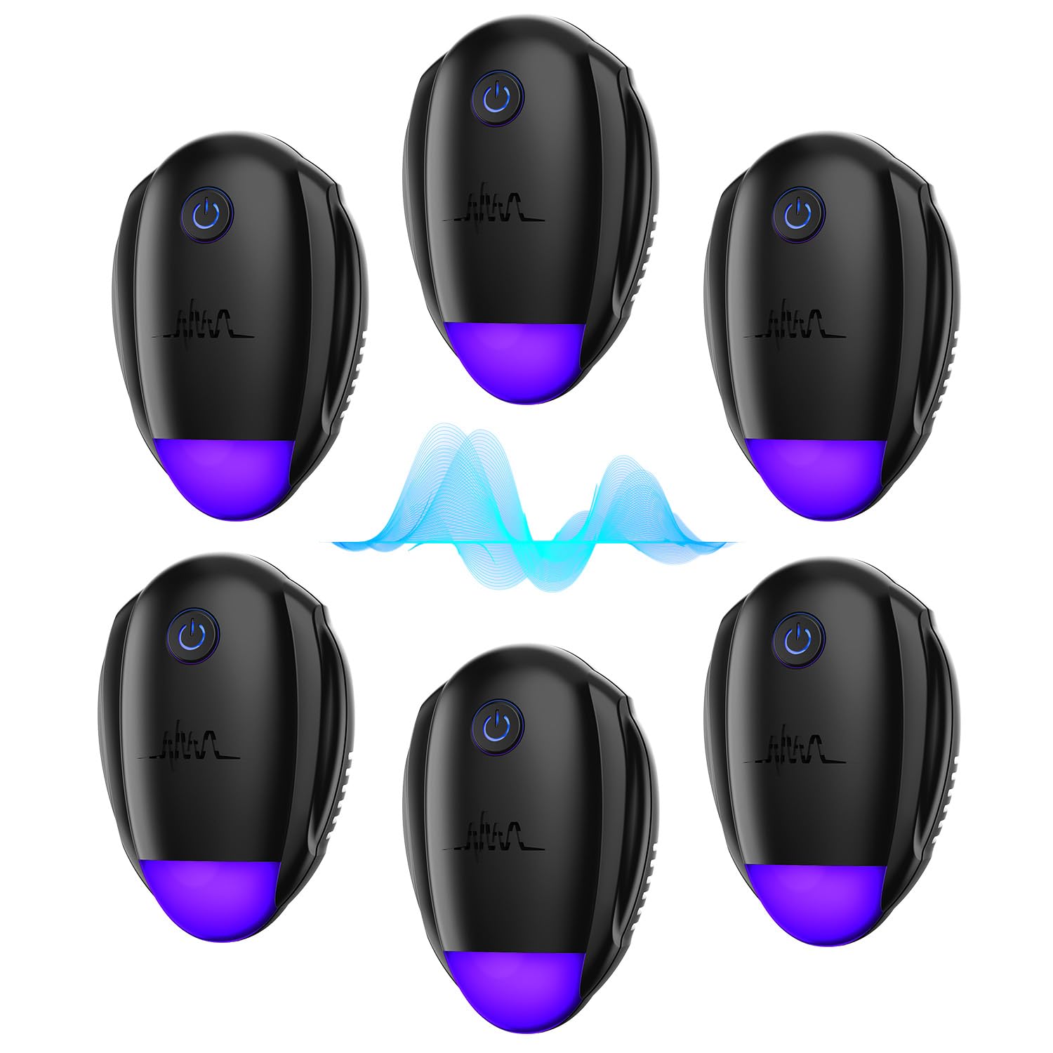 Repelente ultrasónico mejorado 2026, 6 paquetes, repelente ultrasónico para interiores, control electrónico de plagas para insectos, mosquitos, cucarachas, hormigas, roedores, ratones, repelente de