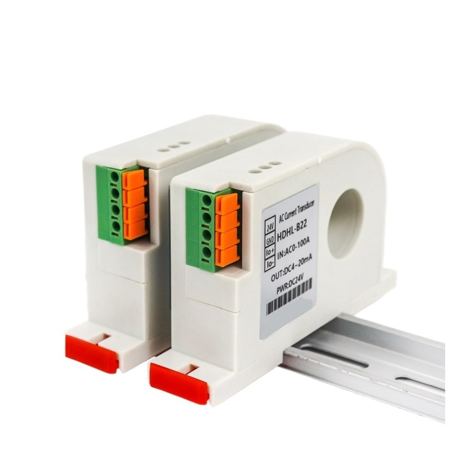 KSZHZYMGX 1pcs 0-50A Input DC AC Current Transducer Output 4-20mA(0-50A IN_AC IN_12V DC)