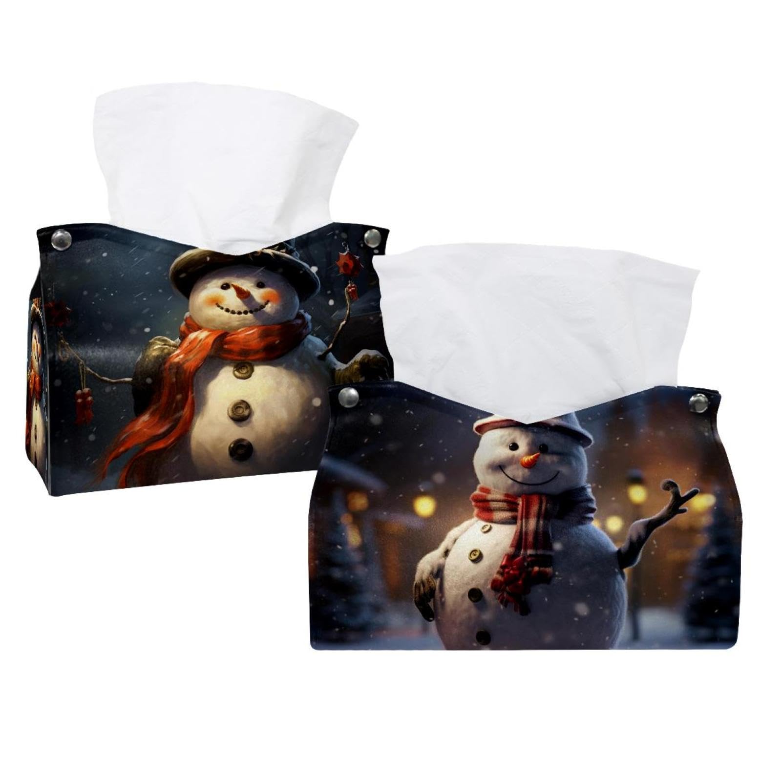 Boîte à mouchoirs bonhomme de neige de Noël pour décorer le salon et la maison