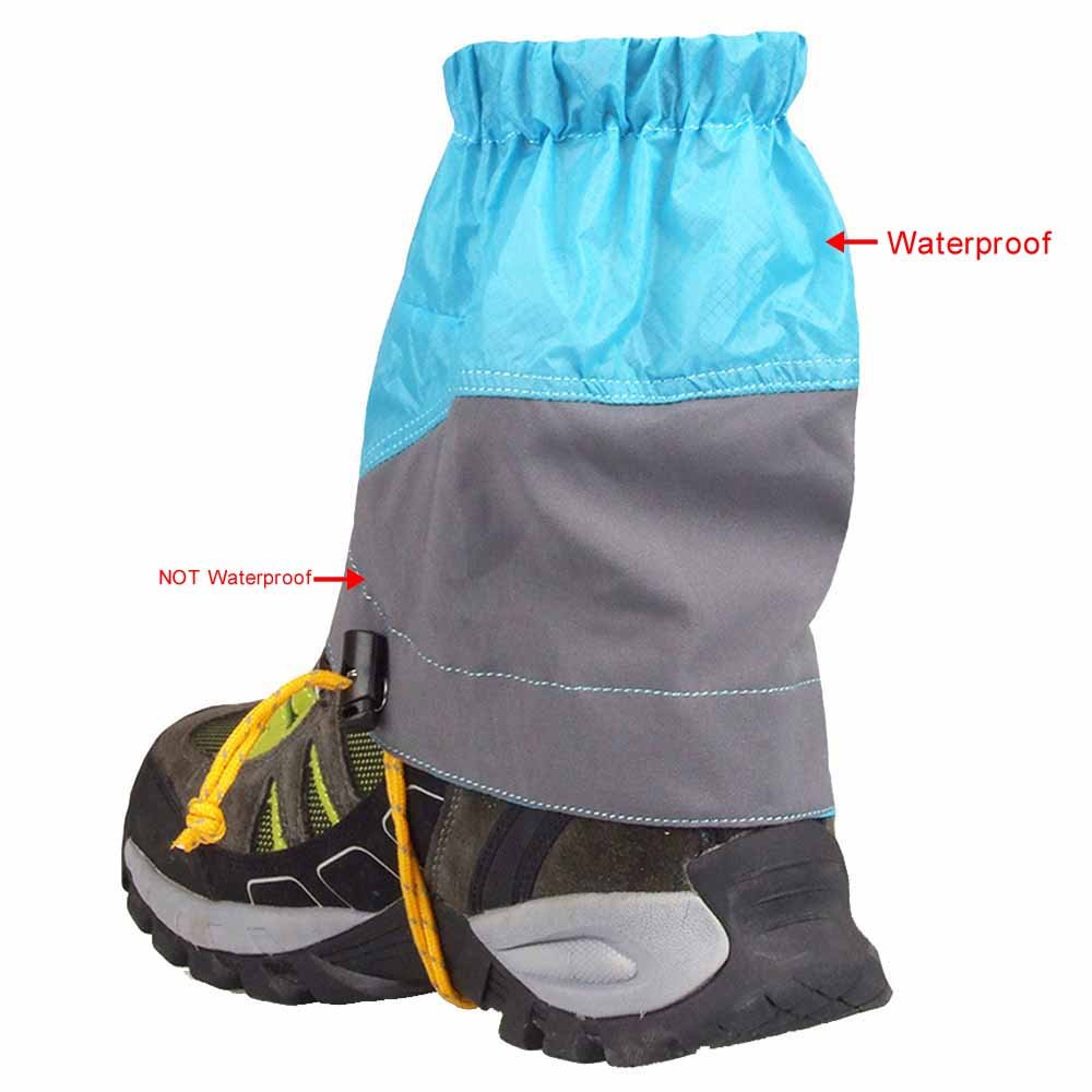 Ejoyous Guêtres Imperméables – Nylon Silicone, Léger 63,5 G – Pour Randonnée, Neige, Boue – Hauteur 20 Cm