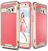Galaxy S7 Edge Case, E LV Galaxy S7 Edge - Hybrid [Scratch/Dust Proof] Armor Defender Slim Shock-Absorption Bumper Case for Samsung Galaxy S7 Edge - [RED MELON/GOLD]