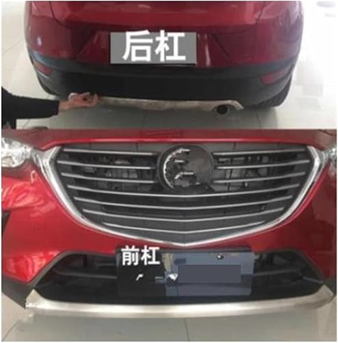 Miniatura 7 de Estilo de coche compatible con Mazda CX-3 cx3 2017 2018 2019 2020 acero inoxidable parachoques delantero y trasero protector de placa deslizante fh