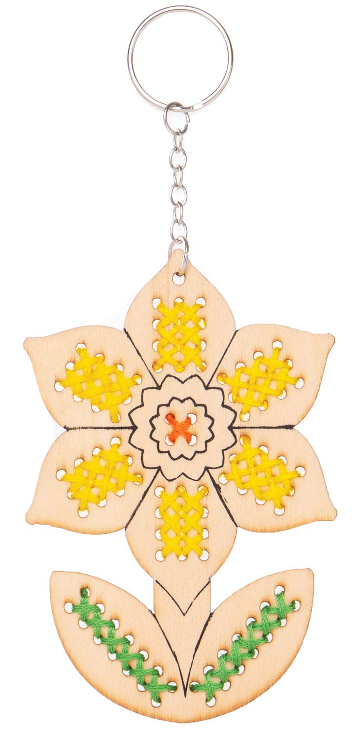 Baker Ross Cravatte Appendichiavi In Legno (Confezione Da 3) - Kit Creativo Per Bambini Da Decorare, Personalizza Portachiavi, Lavoretti Fai Da Te, Idee Regalo - 3