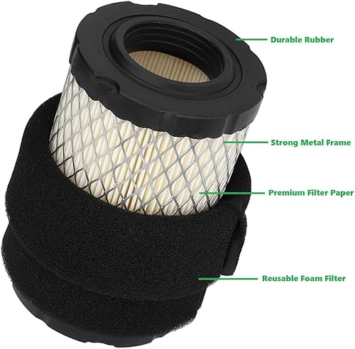 Miniatura 7 de 796031 594201 Filtro de aire para BS 590825 591334 John Deer-e D100 D110 D105 D125 D130 D140 MIU14395 Husquvarn-a YTH22V46 YTH24V48 YTA22V 46