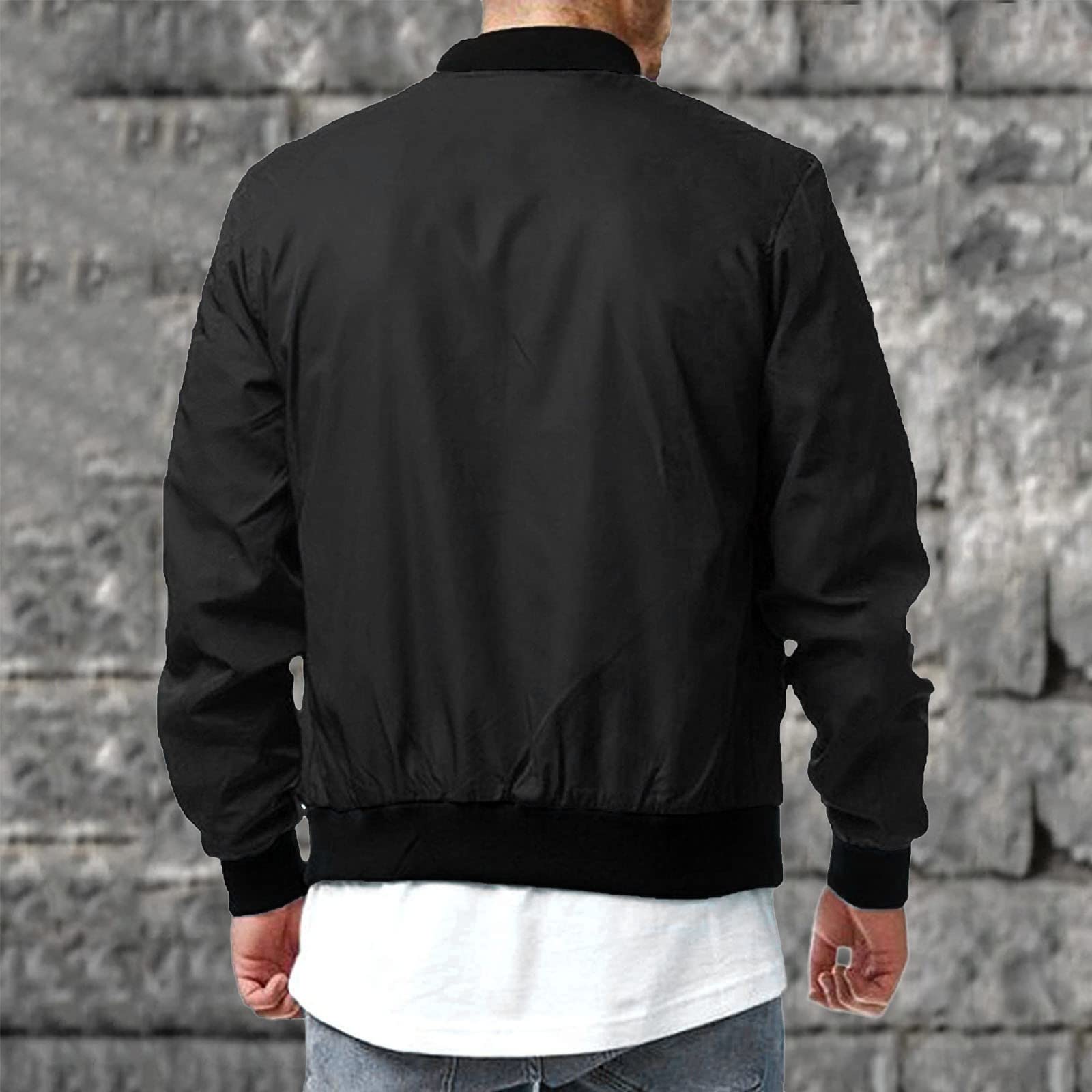 Chaqueta bomber para hombre, ligera, de entretiempo, para el tiempo libre, con capucha, para exteriores, deportiva, para senderismo, softshell, chaqueta de aviador, chaqueta de punto
