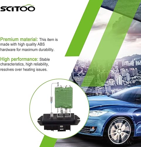 Miniatura 544 de SCITOO Resistencia de motor de ventilador HVAC para 2008-2013 para Chrysler 300/2008-2016 para Town & Country/2008-2010 para Dodge Charger/2008-2018