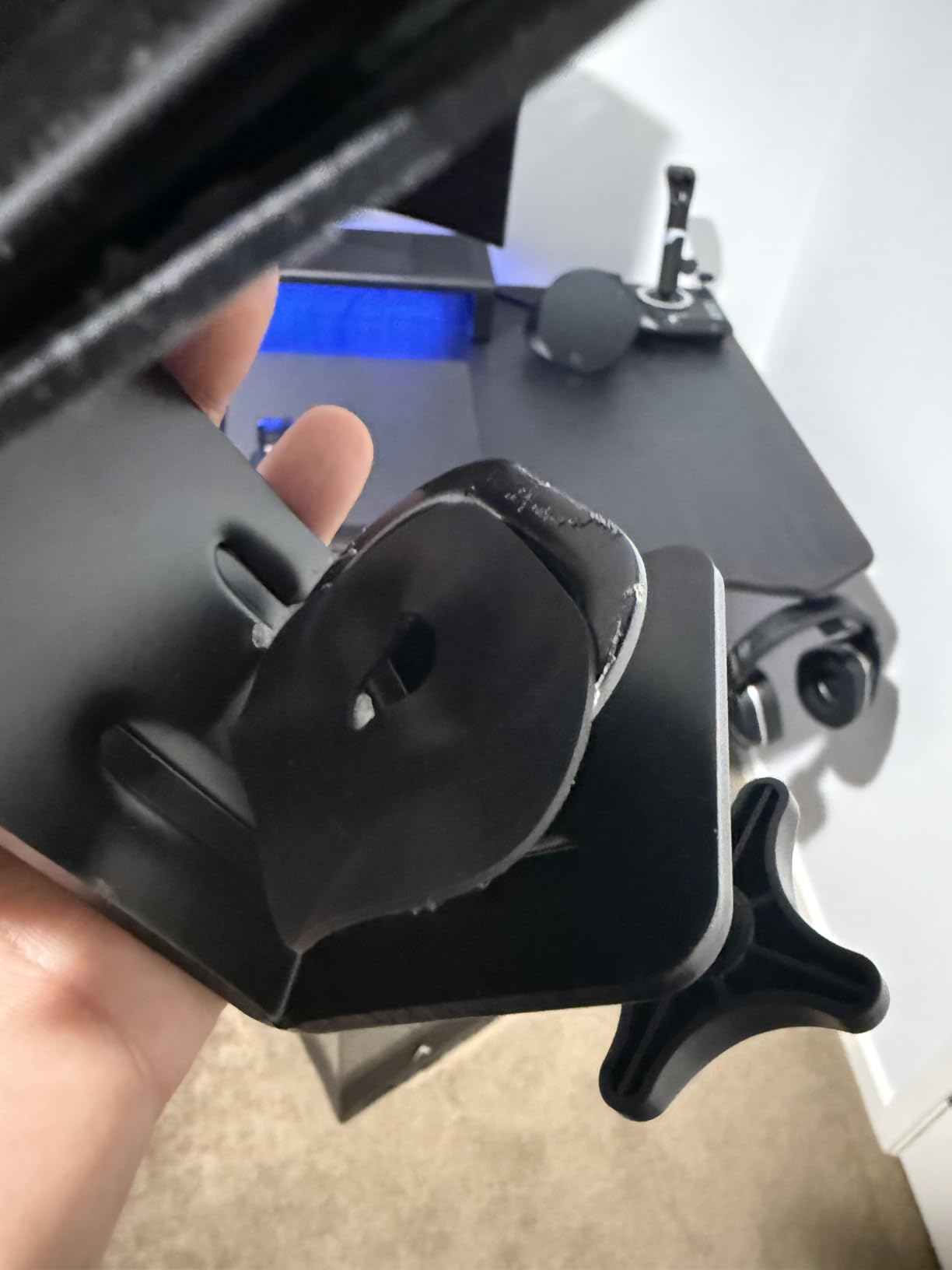 Joy Worker Clamp-on Desk Leg PC Mount, No Drilling Under Desk PC Mount ...