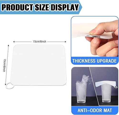 Vista 34 de Yinkin 6 tapas de drenaje para mantener alejados a los insectos de silicona, tapones de drenaje para bañera, tapetes antiolor, tapones desodorantes