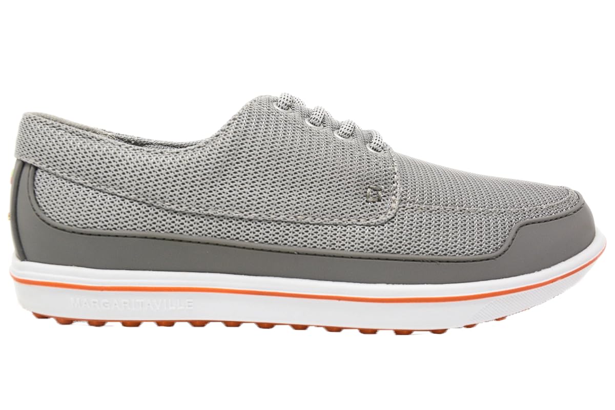 Margaritaville The Gimmie Athletic Golf Shoes, Men’s Golf Shoes, Grey/Orange, Men’s 12