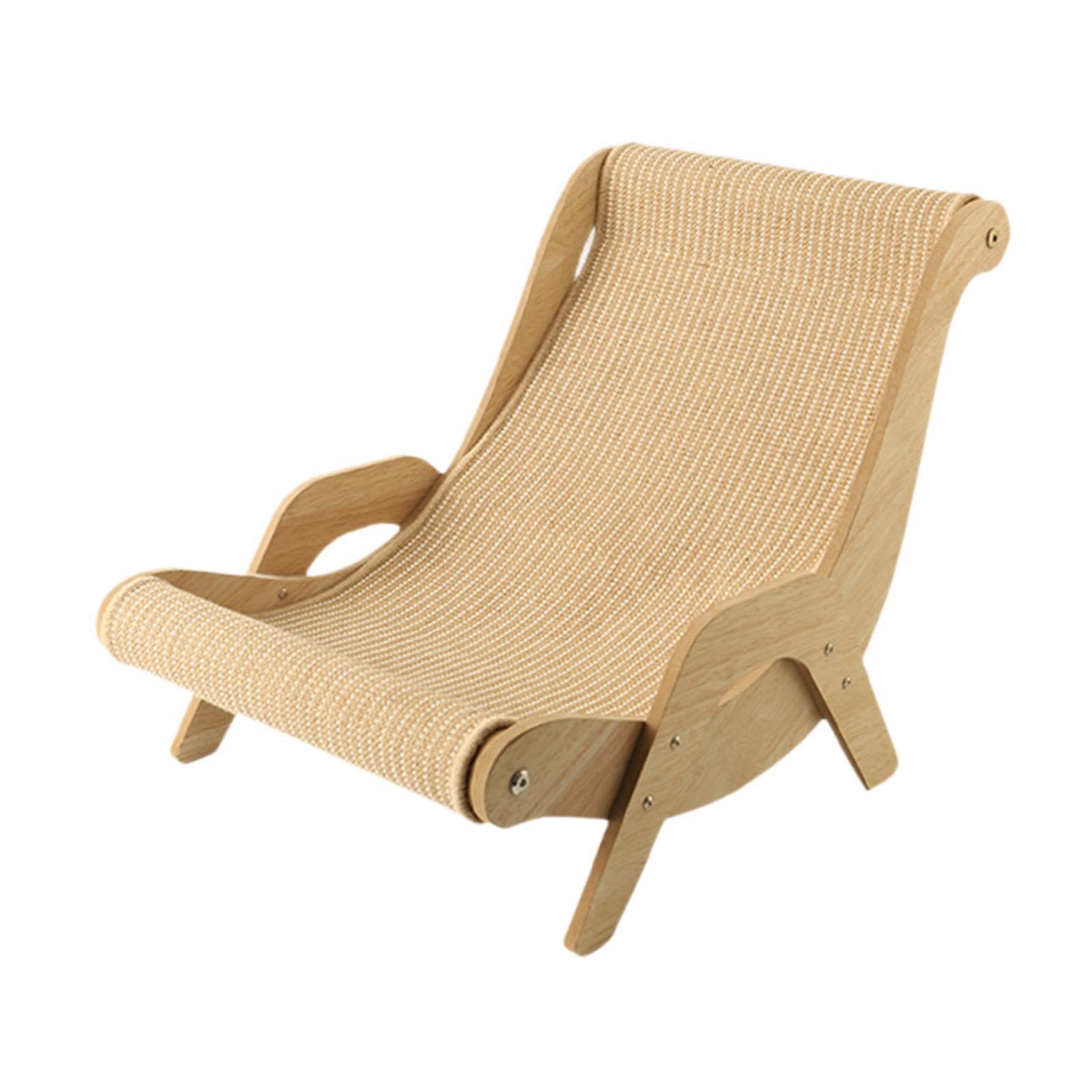 Silla de Playa de Madera para Gatos, Cama de para Gatos de Interior, Tumbona Resistente para Gatos, Silla de Playa para Mascotas (Gatitos