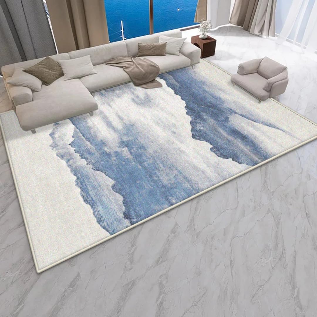 Tapis de salon moderne lavable et non pelucheux pour un entretien facile