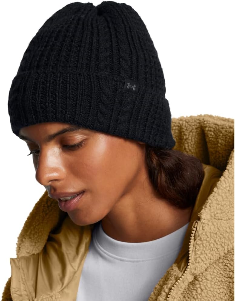 Under Armour Womens Halftime Cable Knit Beanie - Image 2