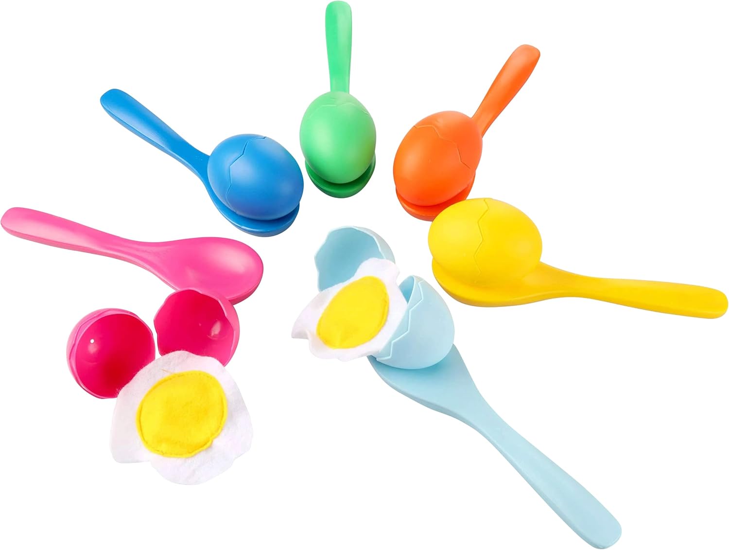 KOVOT Egg & Spoon Race Game Set with Yolk Soft Egg Yolk
