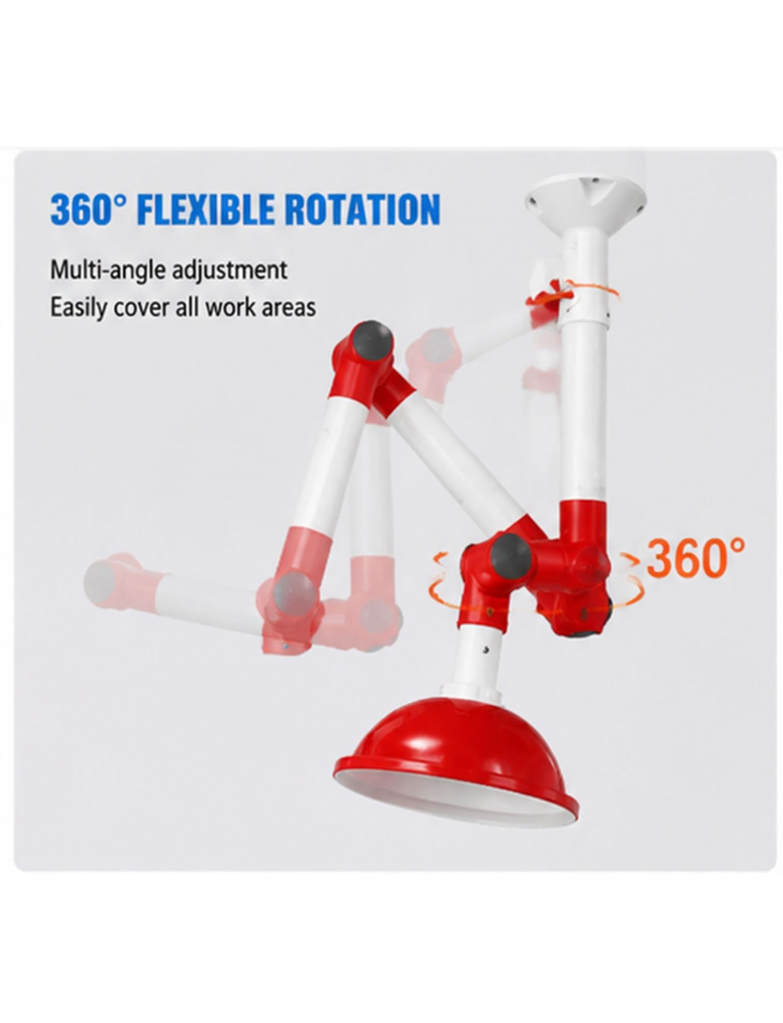 Braccio aspirante 360° con cappa articolata a soffitto