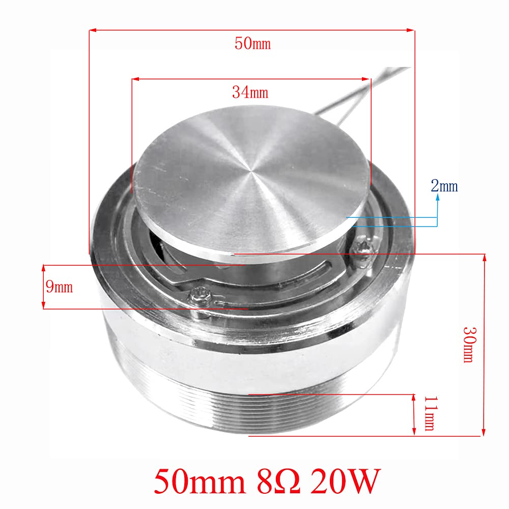 Altavoces portátiles de Audio de 25W/20W, 4/8Ohm, Altavoz de Rango Completo de 50MM, resonancia de vibración, Altavoz de vibración Fuerte de Graves de Alta Potencia, 1 ud.