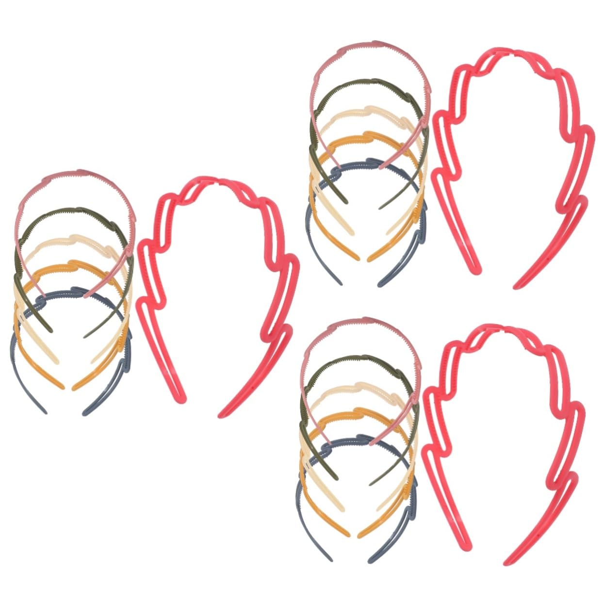 Healeved 18piezas Diademas Para Mujeres Headdress Para Dama Atractivas y Cómodas Para Maquillaje Yoga y Cuidado Facial Melocotón Jengibre