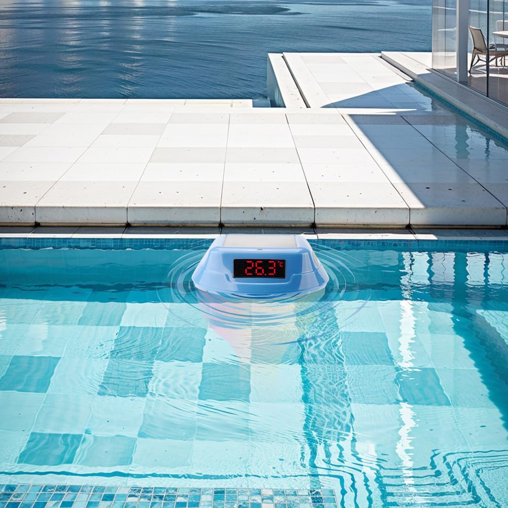 Termometr do basenu solarnego z oświetleniem RGB i monitorem temperatury do spa i