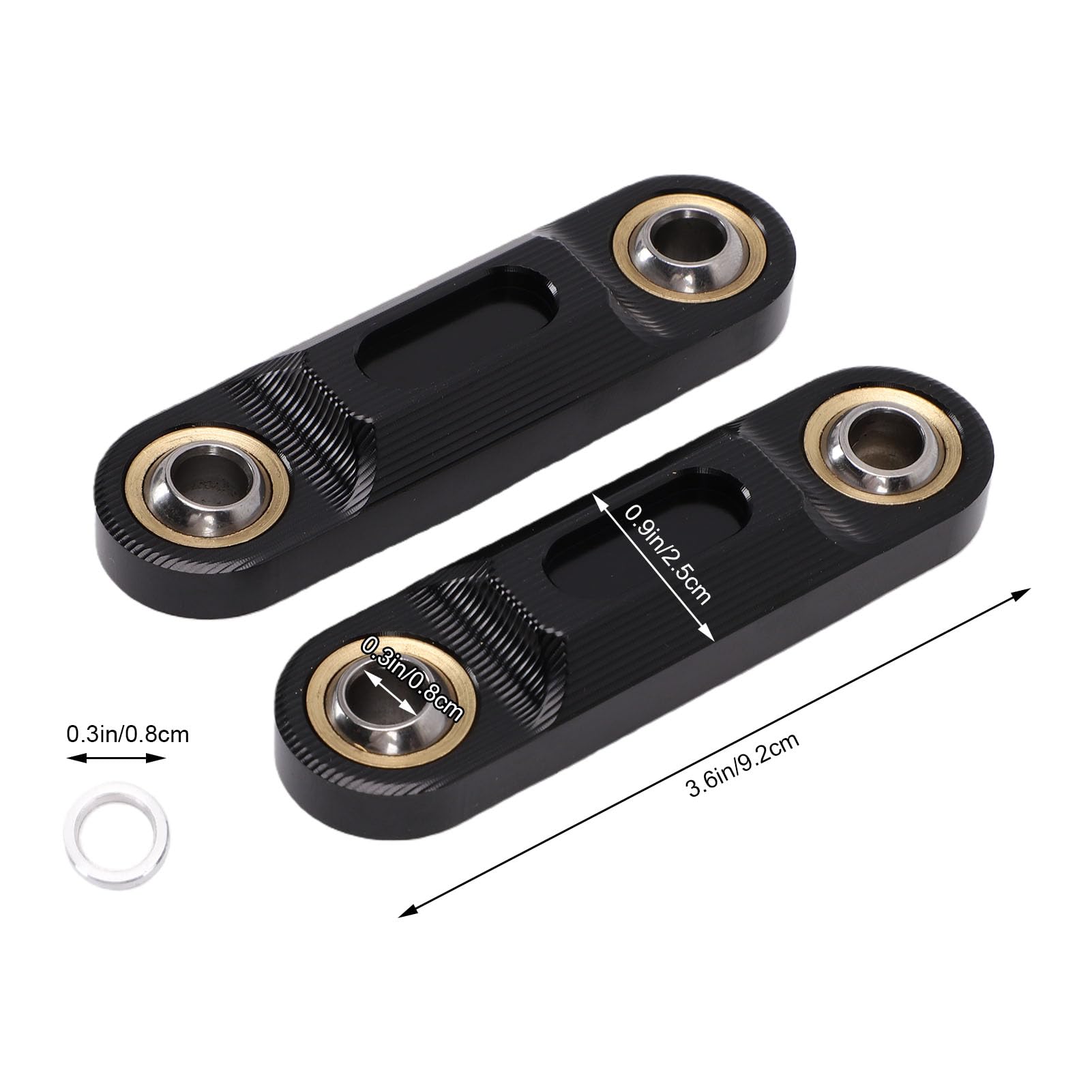 Yosoo Biellettes de Barre Anti-Roulis, Liaison Cylindrique de Remplacement en Alliage D'Aluminium Conception à Double Roulement pour F3 RT ST RS 2013-2025 (BLACK)