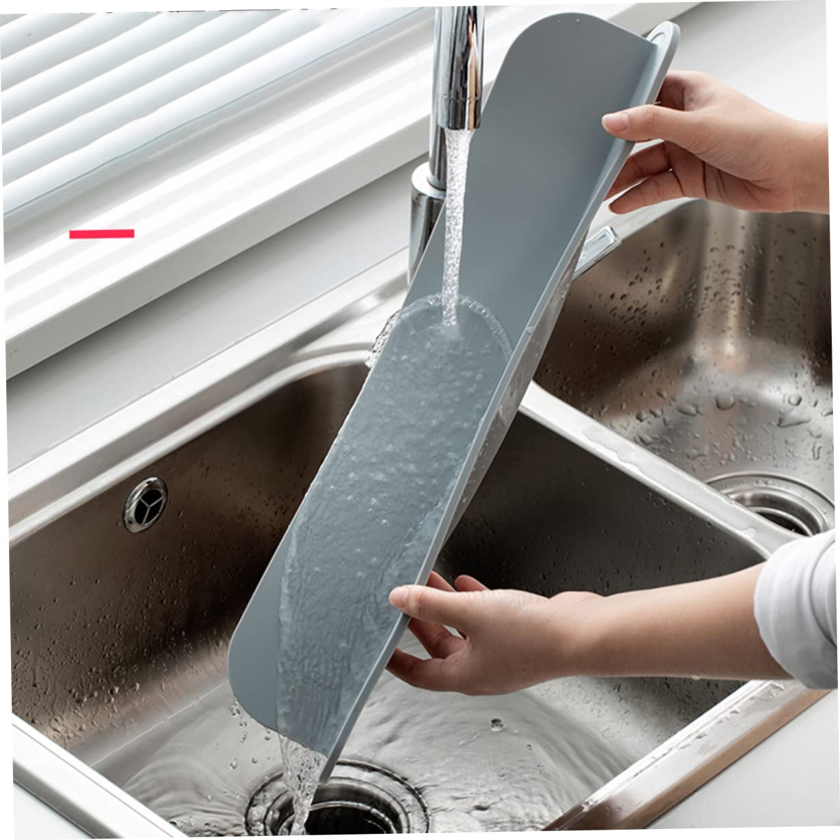 Paraschizzi Estensibile Per Lavello Cucina, Adesivo, 32-52 Cm, Antiacqua E Antigrasso
