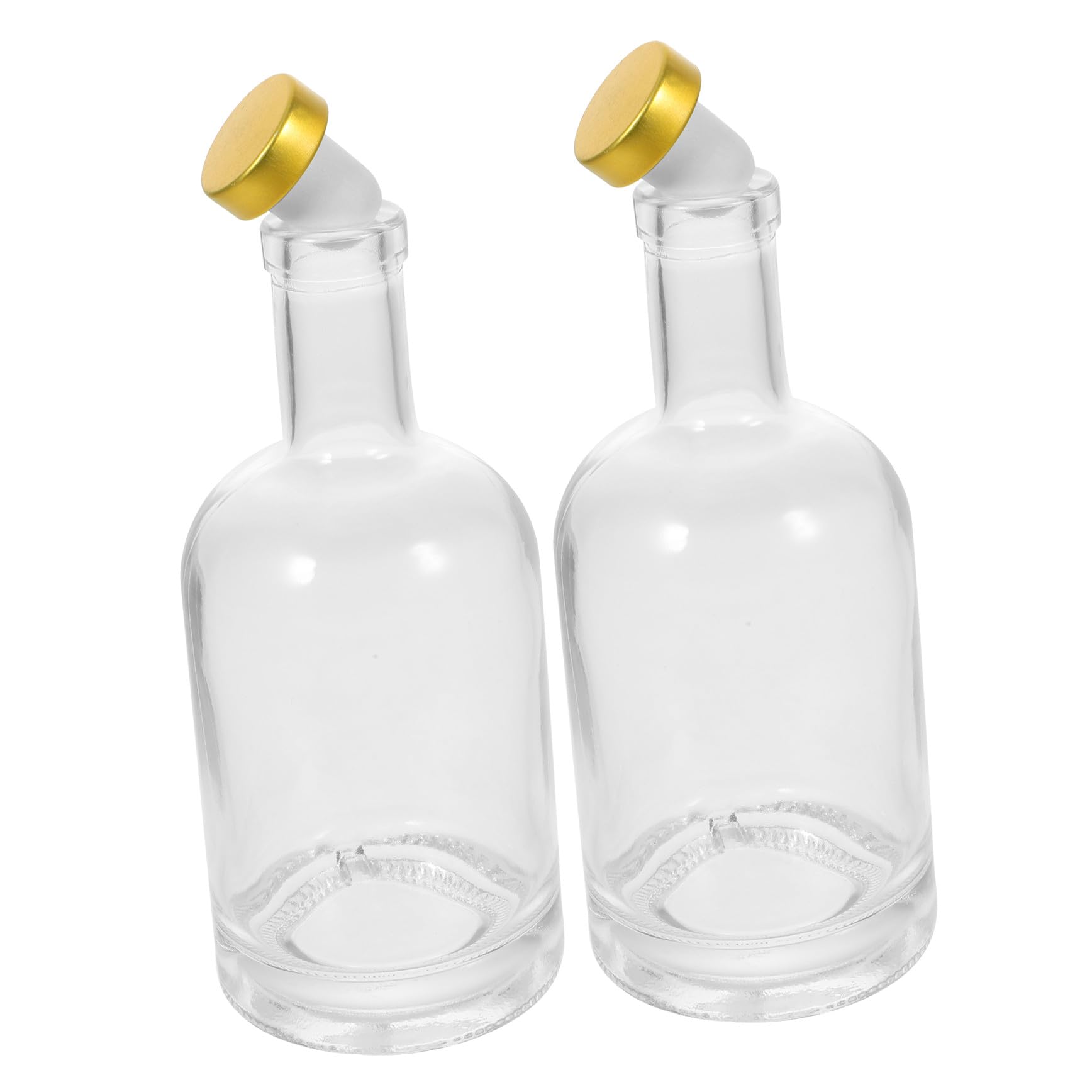2 Stück-pack Dickwandige Glasflasche 375ml, Transparent | Breite Öffnung, Anti Rutsch Boden, Fein Abgedichtet, Leicht zu Reinigen, 375ml Fassungsvermögen Zufällige Farbe