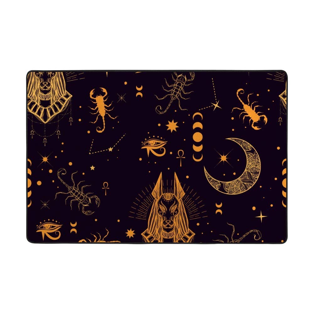 Tapis égyptien Anubis pour sublimer le design de votre salon moderne