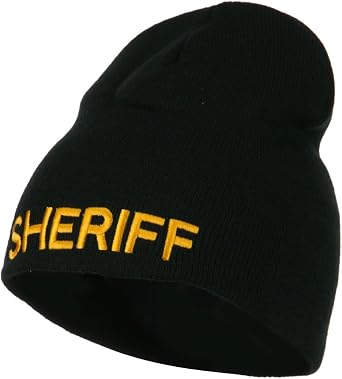 Sheriff Military Embroidered Beanie 