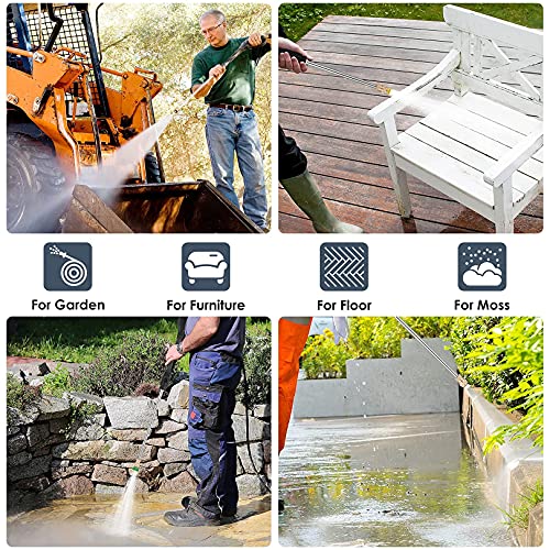 Electric Pressure Washer Homdox Pressure Washer 1500W Power Washer High Pressure Cleaner Machine With 5 Nozzles Foam Cannon,Best For Cleaning Homes, Cars, Driveways, Patio #TOP1