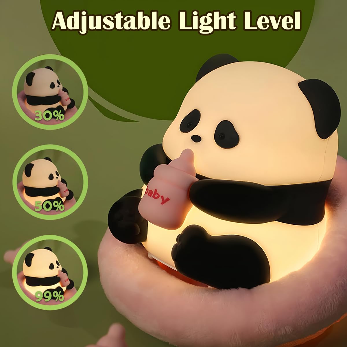 NICE POINT Night Light Kids,Cute Nursery Panda Light - Image 2