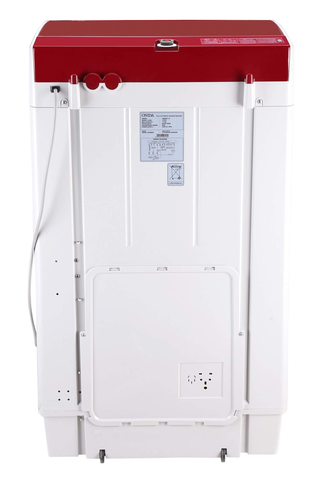 Onida 7.5 kg Fully-Automatic Top Loading Washing Machine (T75TR 