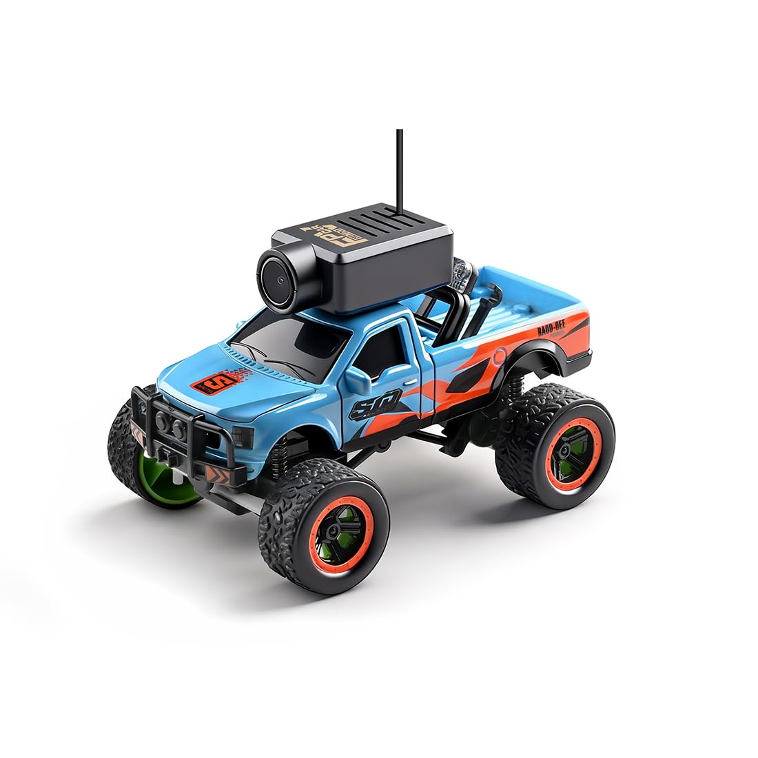 WL Mini camion RC FPV à l'échelle 1/64 avec caméra (télécommande + écran/RTR)